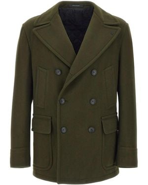 Tagliatore Double-Breasted Coat - Green