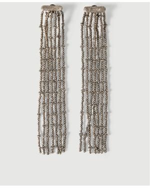 Brunello Cucinelli Tassel Earrings - White