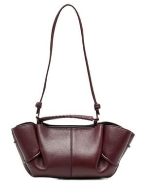 Hereu Arta Leather Shoulder Bag - Purple