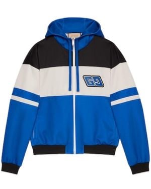 Gucci Gg Zipper Casual Jacket - Blue