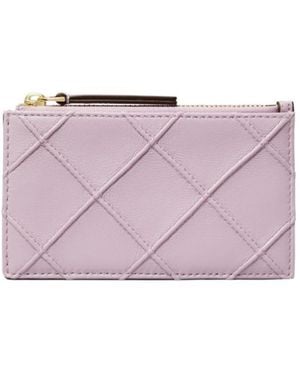 Tory Burch Fleming Soft Zipper Card Holder - Purple