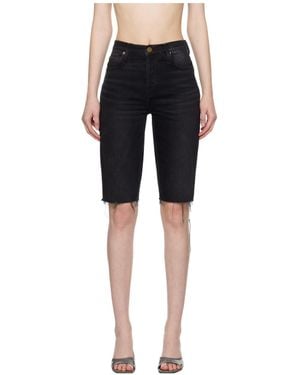 FRAME High Waist Denim Shorts - Black