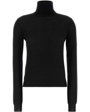 Prada Long-Sleeved High-Neck Sweater - Black