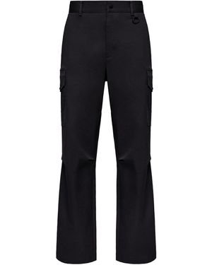 Moncler Button Detailed Straight-Leg Trousers - Black