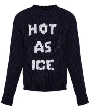 DSquared² Hot As Ice Intarsia Knitted Jumper - Blue