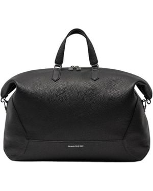 McQueen The Edge Zipped Duffle Bag - Black