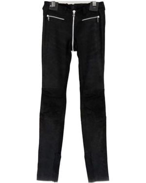 Chrome Hearts Belt Loops Leather Trousers - Black