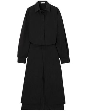 The Row Long Sleeved Dress - Black