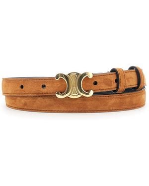 Celine Logo Belt - White