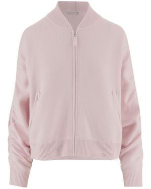 Allude Zip-Up Bomber Jumper - Pink
