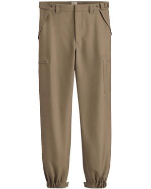 Dior Cargo Trousers With Embroidery - Natural
