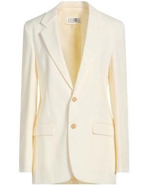 MM6 by Maison Margiela Slim Fit Single-Breasted Blazer - White