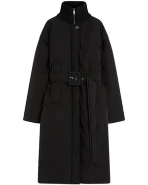 Sportmax Funnel-Neck Casarsa Coat - Black