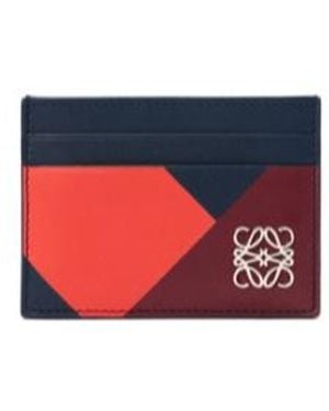Loewe Anagram Plain Cardholder - Red
