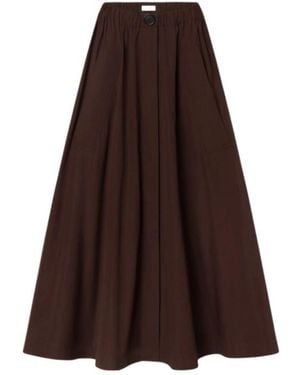 Co. Button-Front Skirt - Brown
