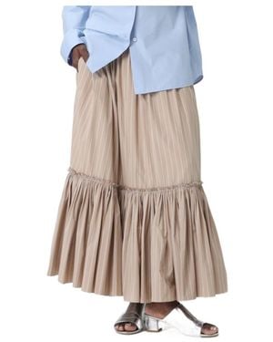 Jil Sander Lightweight Striped Skirt - Blue