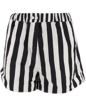 Patou Riviera Striped Bermuda Shorts - Black