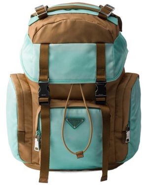 Prada Medium Re-Nylon Backpack - Green