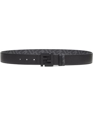 Fendi Reversible Logo Plaque Belt - White