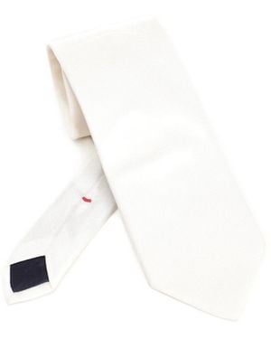 Al Duca d'Aosta Pointed-Tip Tie - White