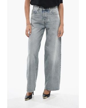 Haikure Loose-Fit Jeans With Logo Button - Blue