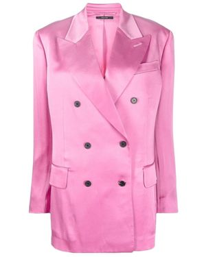 Tom Ford Double-Breasted Tailored Blazer - Pink