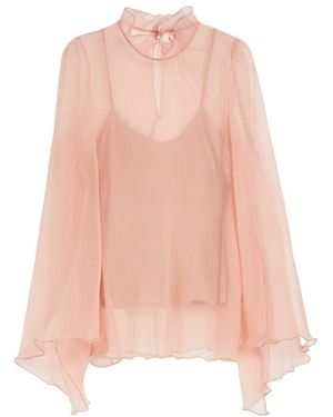 Max Mara Maniero Chiffon Top - Pink