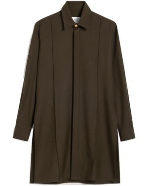 Ami Paris Long Pintuck Shirt - Brown