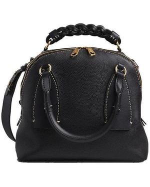 Chloé Medium Daria Top-Handle Bag - Black