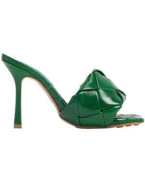 Bottega Veneta Lido Slides - Green