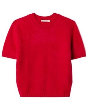 Kallmeyer Short-Sleeved Cashmere Sweater - Red