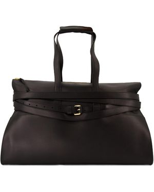 Moschino Belted Top Handle Tote Bag - Black