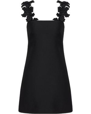 Valentino Crepe Couture Sleeveless Mini Dress - Black
