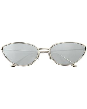 Bottega Veneta Eyewear Cat Eye Frame Sunglasses - White