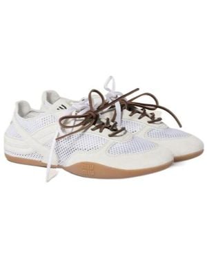 Miu Miu Gymnasium Mesh Panel Trainers - White