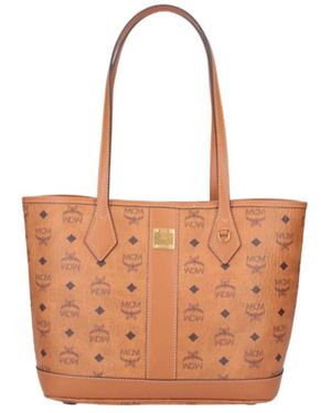 MCM Liz Double Handle Shoulder Bag - Brown
