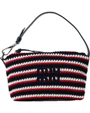 Miu Miu Striped Single-Shoulder Bag - Red