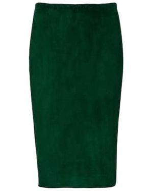 Stouls Gilda Suede Pencil Skirt - Green