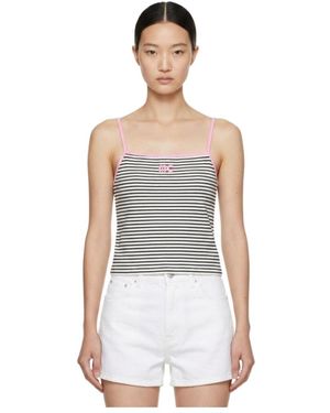 Marissa Chiara Striped Suspenders - Grey
