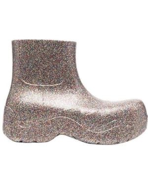 Bottega Veneta Glittered Ankle Boots - Grey