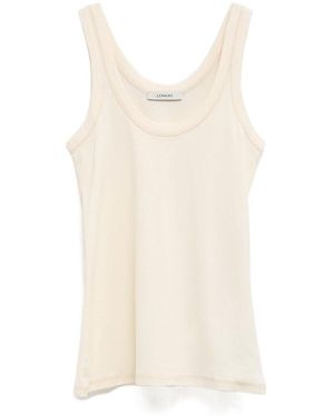 Lemaire Ribbed Sleeveless Tank Top - White