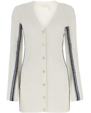 Chloé Chloé Long-Sleeved Knitted Cardigan - White