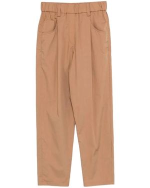 Brunello Cucinelli Lightweight Poplin Five-Pocket Track Pants - Natural