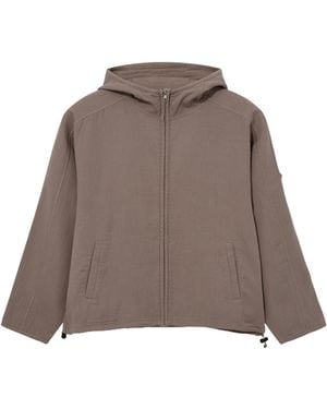 Cav Empt Zip-Up Hoodie - Brown