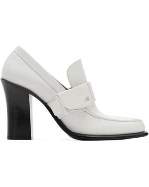 Burberry London Shield High-Heel Court Shoes - White