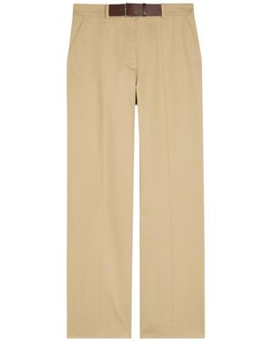 Tory Burch Cotton Long Pants - Natural
