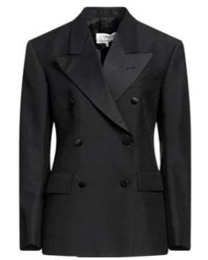 Maison Margiela Double-Breasted Blazer - Black
