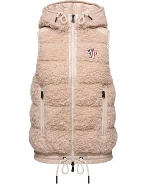 Moncler Grenoble Apres Ski Fleece Gilet - Natural