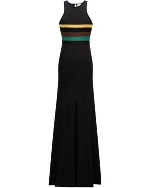 Saint Laurent Striped Tank Dress - Black
