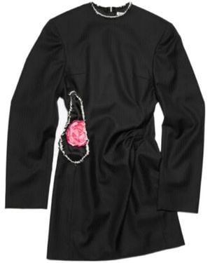 Acne Studios Logo Hollowed-Out Dress - Black